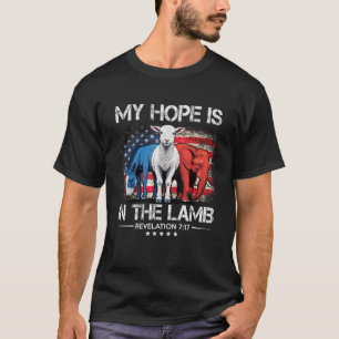 Meine Hoffnung ist im Lamm Elephant Donkey USA Fun T-Shirt