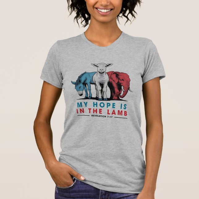 Meine Hoffnung ist im Lamm-Esel-Lamm-Elefanten T-Shirt (Vorderseite)