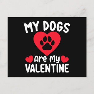 Meine Hunde sind meine Lieblingslieder am Valentin Postkarte
