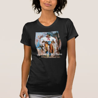 MEINE HÜRDE, MEIN REGEL-COWGIRL-HALTUNGS-T-SHIRT T-Shirt
