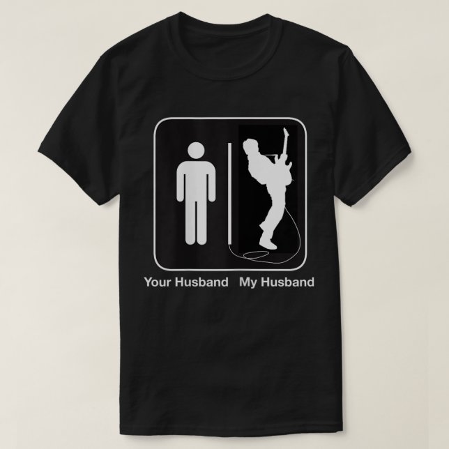 Meine Husband Rockstar-Gitarre T-Shirt (Design vorne)