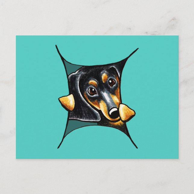 Meine innere Dackel Postkarte (Vorderseite)