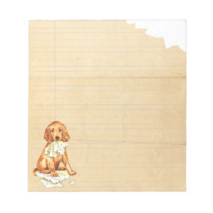 Meine irische Setter Ate meine Hausaufgaben Notizblock