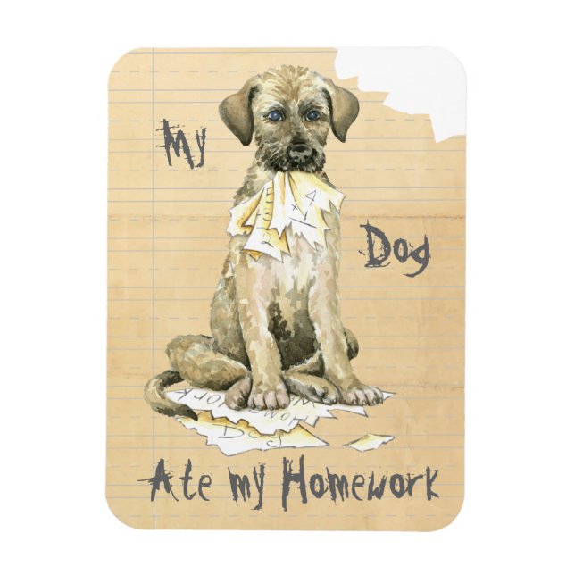 Meine irische Wolfhound Ate meine Hausaufgaben Magnet (Vertikal)
