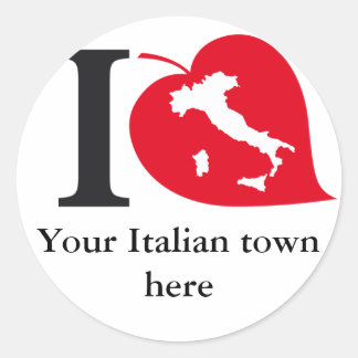 Meine italienischen Städteaufkleber Runder Aufkleber