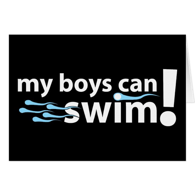 Meine Jungen können schwimmen! (Vorderseite (Horizontal))