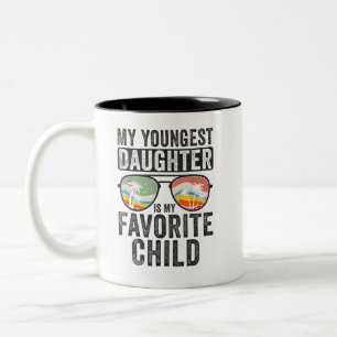 Meine jüngste Tochter ist mein Lieblingskind Vinta Zweifarbige Tasse