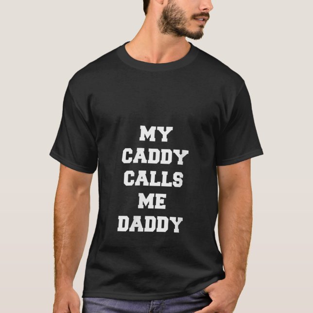 Meine Kaddy nennt mich Daddy Trendy Golf V Neck T-Shirt (Vorderseite)