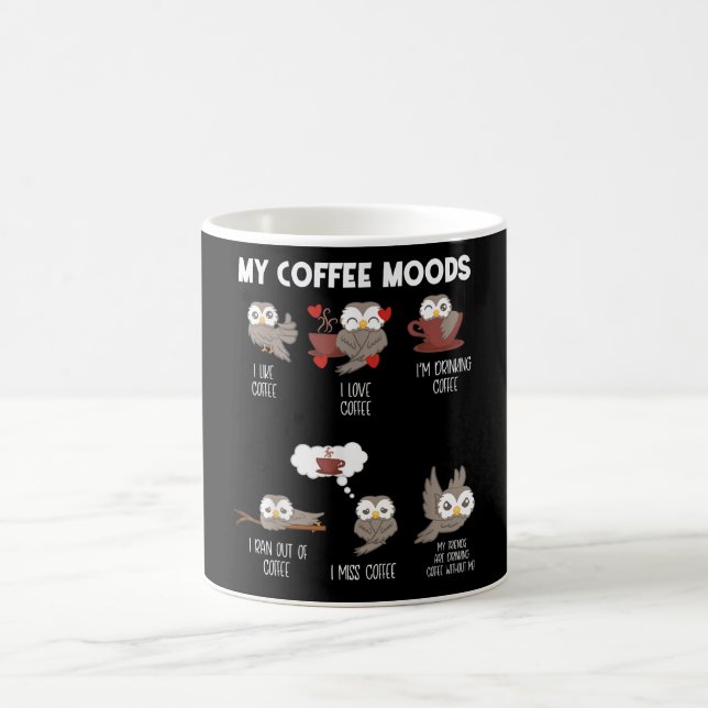 Meine Kaffeemöglichkeiten Owl Liebt Kaffeegenuss Kaffeetasse (Mittel)