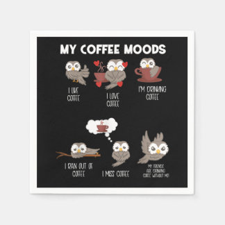 Meine Kaffeemöglichkeiten Owl Liebt Kaffeegenuss Serviette