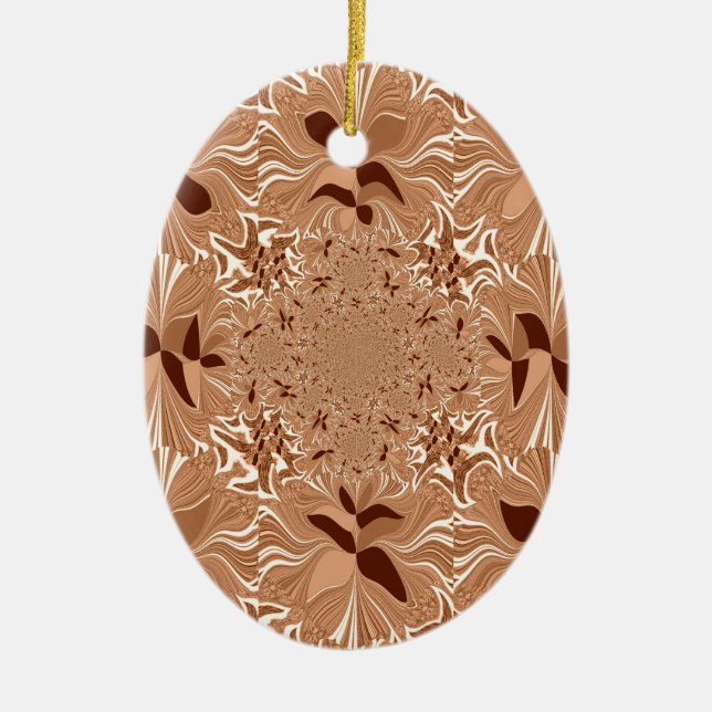 Meine Kaffeestube am Morgen Keramik Ornament (Vorne)