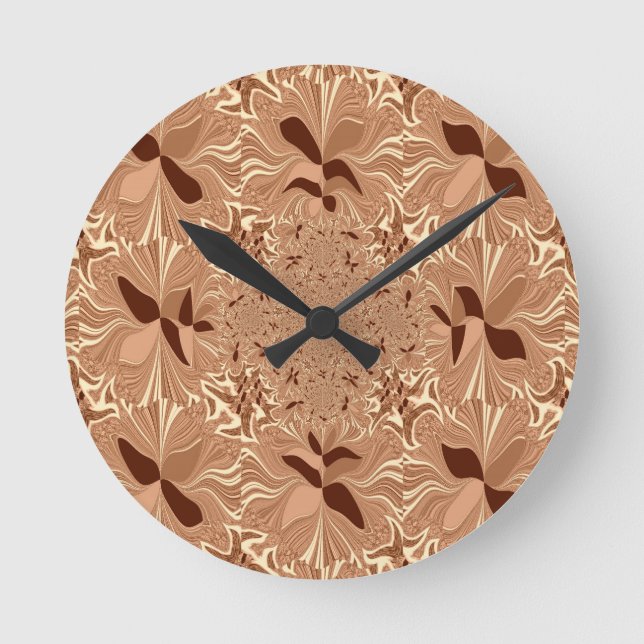 Meine Kaffeestube am Morgen Runde Wanduhr (Vorderseite)