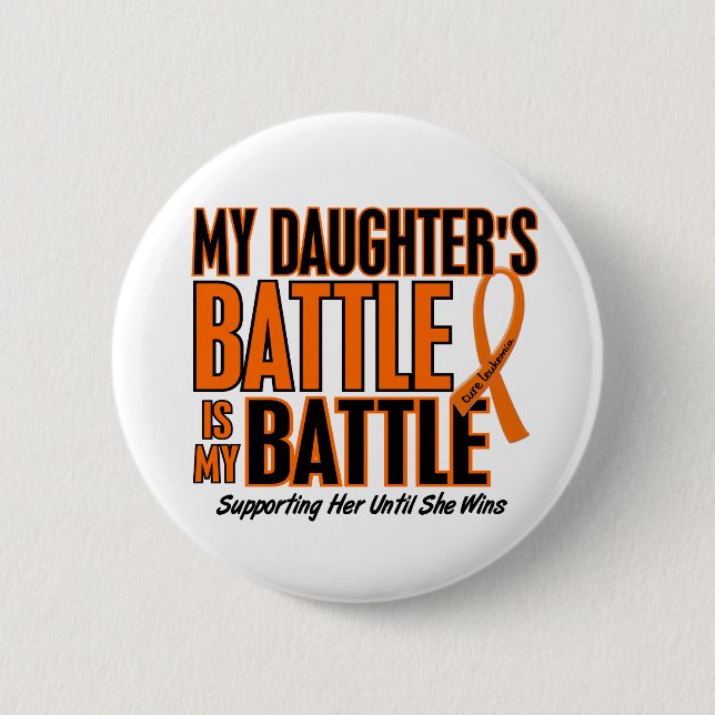Meine Kampf-auch Tochter-Leukämie Button (Vorderseite)