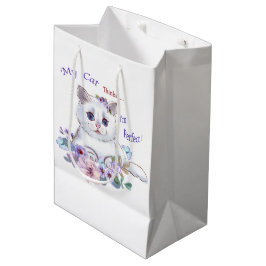 Meine Katze denkt, ich sei die perfekte KatzenIllu Mittlere Geschenktüte