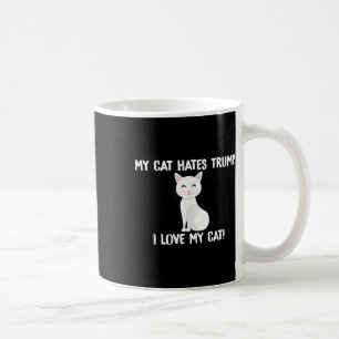 Meine Katze hasst Trump Funny Anti-Trump Kaffeetasse