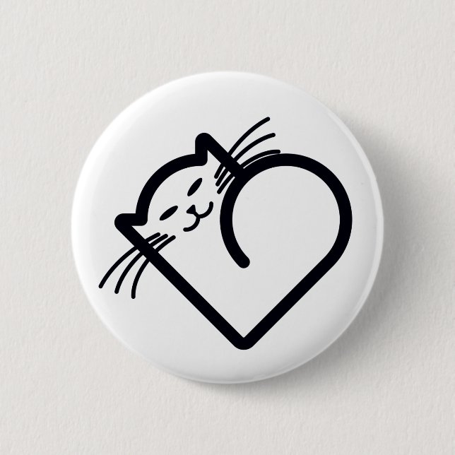 Meine Katze hat das Herz Button (Vorderseite)