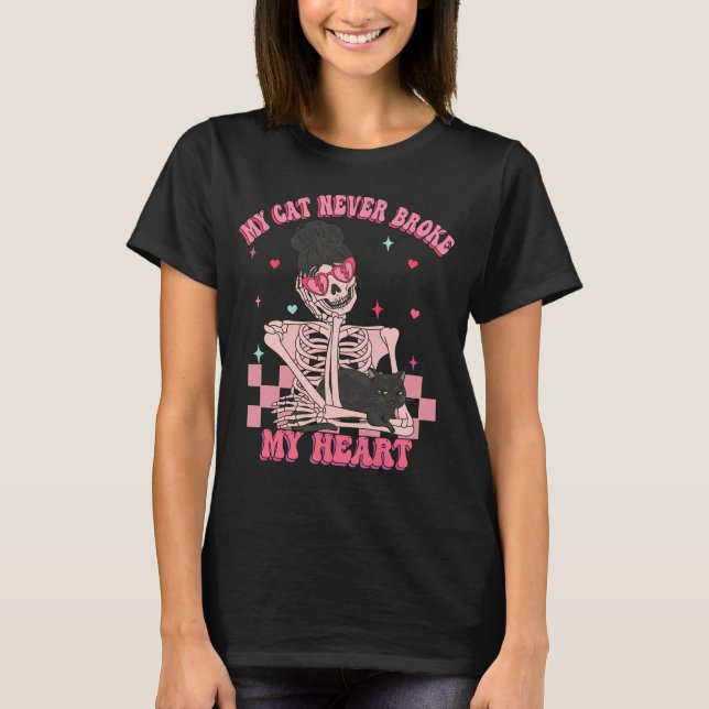Meine Katze hat nie mein Herz gegen Valentine zerb T-Shirt (Vorderseite)
