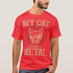 Meine Katze hört auf "Metal Black Rock Death Met" T-Shirt