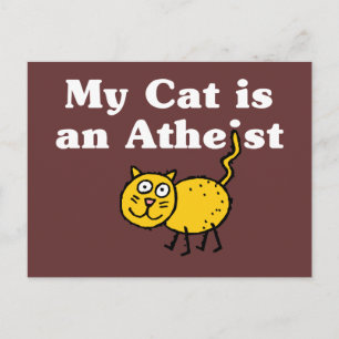Meine Katze ist Atheist Postkarte