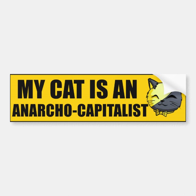 Meine Katze ist ein Anarcho-Kapitalist Autoaufkleber (Vorne)