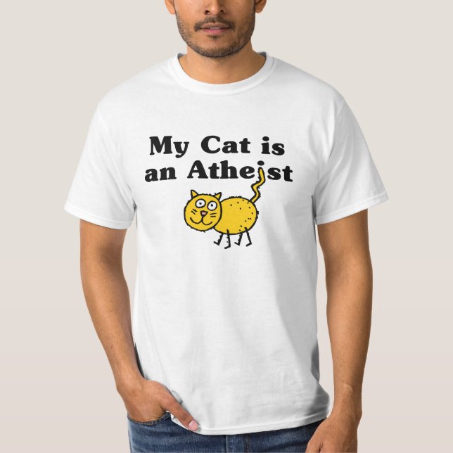 Meine Katze ist ein Atheist T-Shirt (Vorderseite)