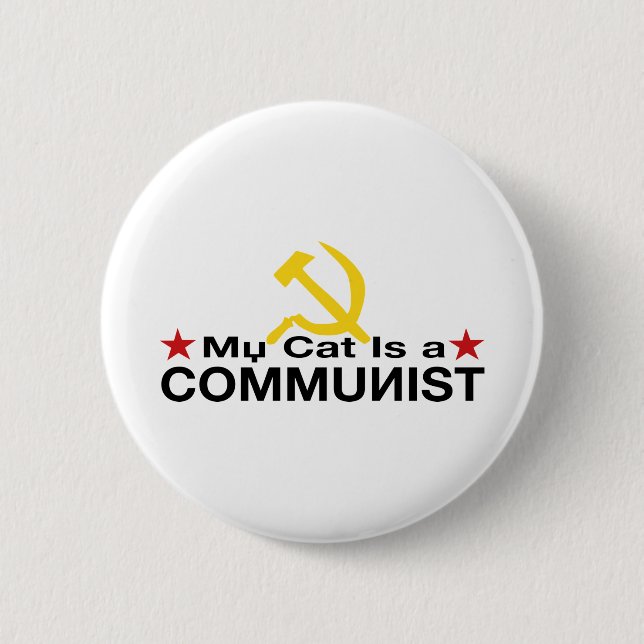 Meine Katze ist ein KOMMUNIST Button (Vorderseite)