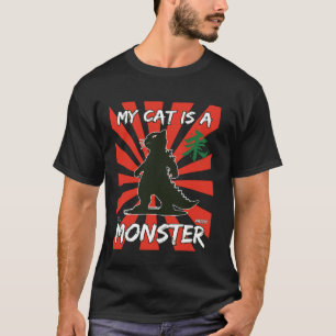 Meine Katze ist ein Monster Lustiges Katze Kajju D T-Shirt