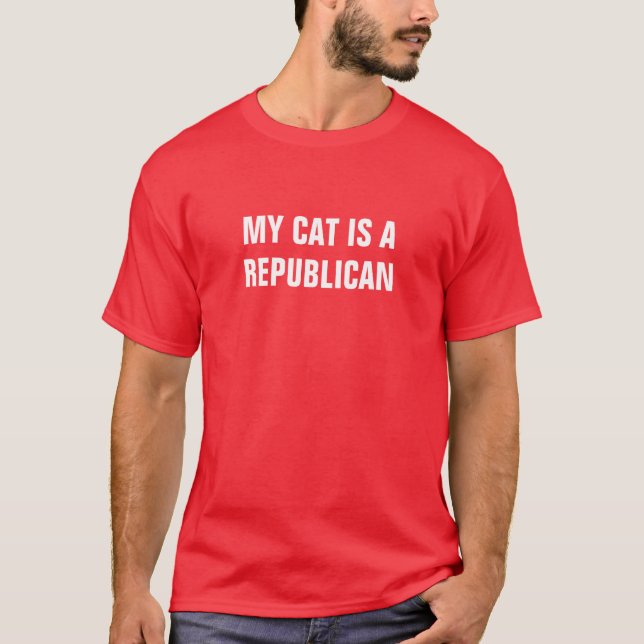 Meine Katze ist ein Republikaner T-Shirt (Vorderseite)