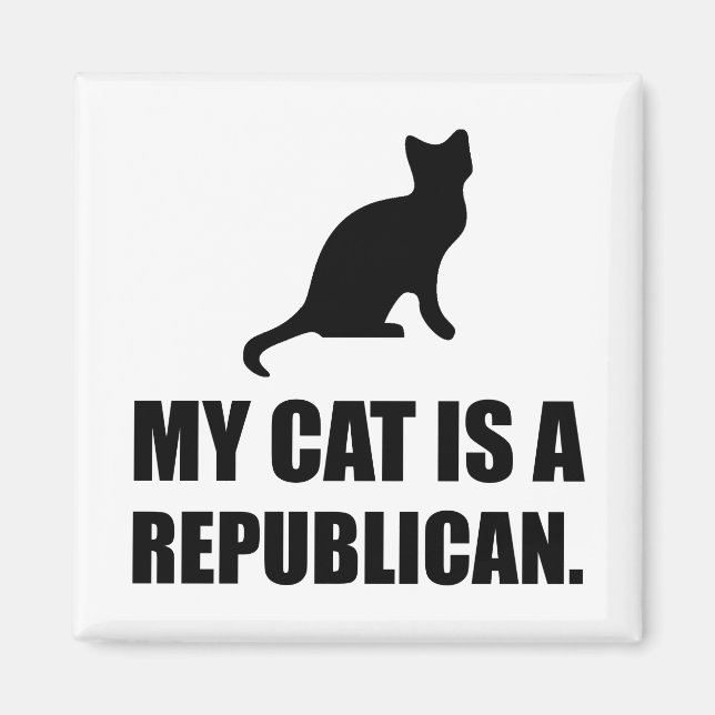 Meine Katze ist eine republikanische, lustige poli Magnet (Vorne)