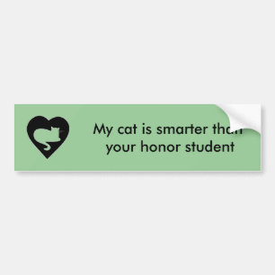 Meine Katze ist intelligenter als Ihr Ehrenstudent Autoaufkleber