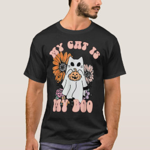 Meine Katze ist mein Boo Groovy Geist Katzen Gruse T-Shirt