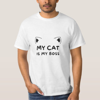 Meine Katze ist mein Chef - Lustiges Katzenliebhab T-Shirt