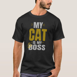 Meine Katze ist mein Chef Lustiges Katzenliebhaber T-Shirt