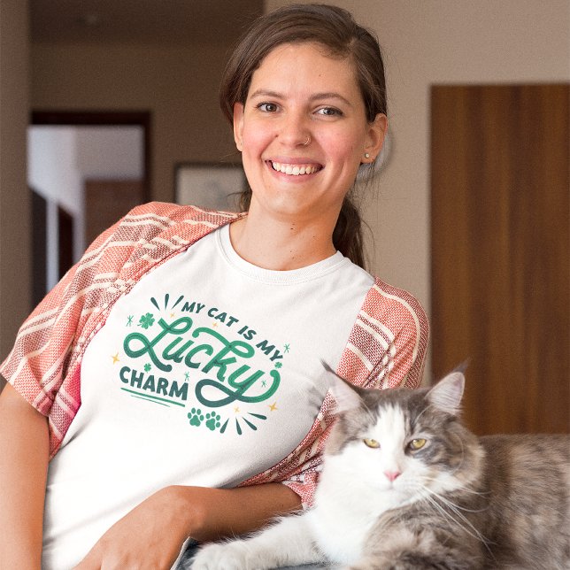 Meine Katze ist mein Glücksbringer St Patrick's Da T-Shirt (Von Creator hochgeladen)