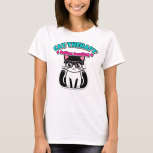 Meine Katze ist mein Therapeut Lustiges süßes Haus T-Shirt