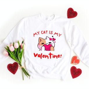 Meine Katze ist mein Valentine   Cat Lover Valenti T-Shirt