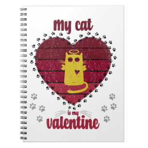 Meine Katze ist mein Valentine   Funny Cat lover g Notizblock