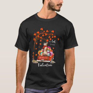 Meine Katze ist mein Valentine Funny Cat Valentins T-Shirt
