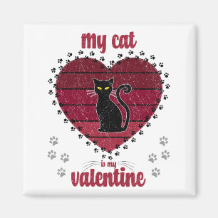Meine Katze ist mein Valentine Niedliche Valenti Magnet