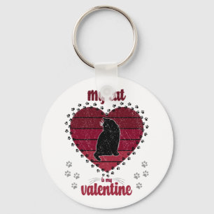 Meine Katze ist mein Valentine   Valentingeschenke Schlüsselanhänger