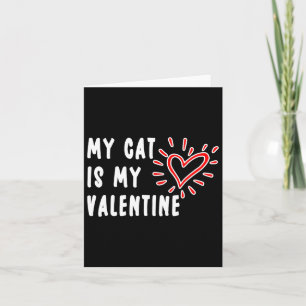 Meine Katze ist mein Valentinin Single Pet Cat Lie Karte