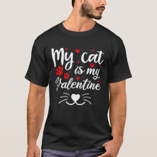 Meine Katze ist mein Valentinstag-Kätzchen-Kitty-B T-Shirt