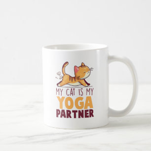 Meine Katze ist mein Yoga-Partner - Stretching Cat Kaffeetasse