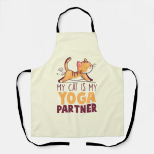 Meine Katze ist mein Yoga-Partner - Stretching Cat Schürze