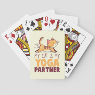 Meine Katze ist mein Yoga-Partner - Stretching Cat Spielkarten