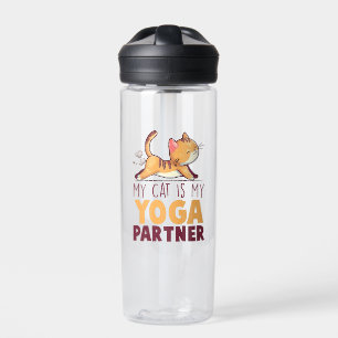 Meine Katze ist mein Yoga-Partner - Stretching Cat Trinkflasche