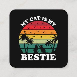 Meine Katze ist meine Bestie Quadratische Visitenkarte