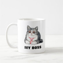 Meine Katze ist meine Bosssonnenbrille Krawatte lu