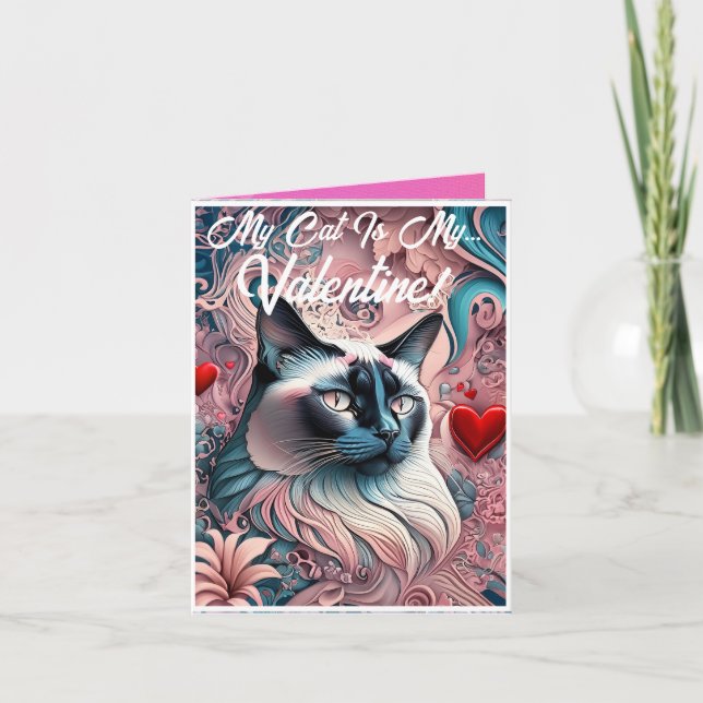 Meine Katze ist meine Jugendstilkarte Karte (Vorderseite)