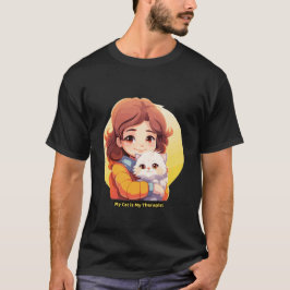 Meine Katze ist meine Therapeutin – Süße Trostkatz T-Shirt